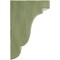 Ekena Millwork 5 1/4"W x 5"D x 7 1/2"H Bedford Wood Vintage Decor Bracket, Restoration Green BKTWD05X05X08BEGR - alternate 3
